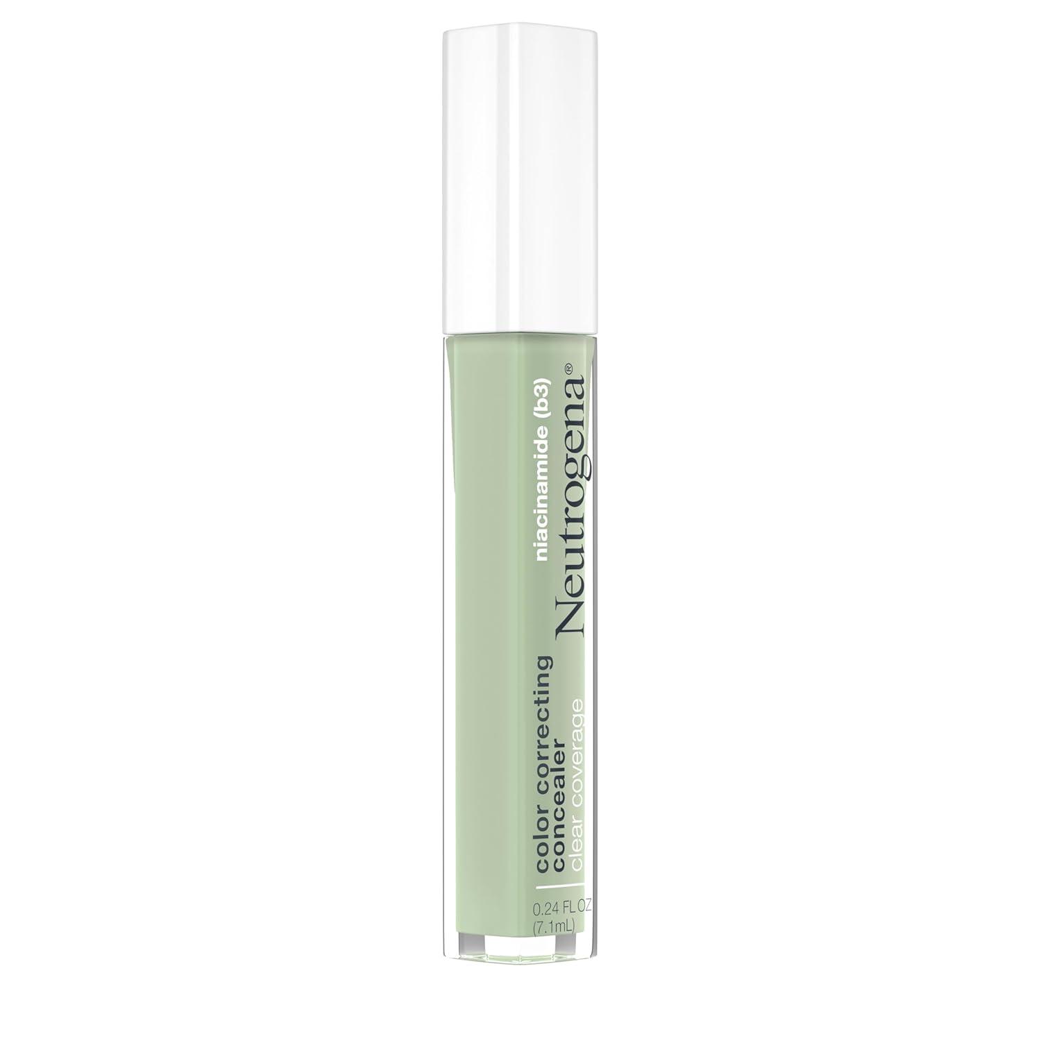 imageNeutrogena Clear Coverage Color Correcting Concealer Makeup Lightweight Concealer with Niacinamide for Dark Spots Oil Fragrance Paraben ampamp PhthalateFree Deep Peach 024 fl ozreduce redness