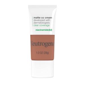 imageNeutrogena Clear Coverage Flawless Matte CC Cream FullCoverage Color Correcting Cream Face Makeup with Niacinamide b3 Hypoallergenic Oil Free ampamp Fragrance Free Shell 1 oz80 Amber