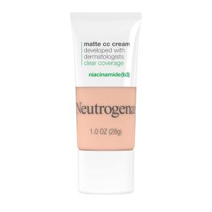 imageNeutrogena Clear Coverage Flawless Matte CC Cream FullCoverage Color Correcting Cream Face Makeup with Niacinamide b3 Hypoallergenic Oil Free ampamp Fragrance Free Shell 1 oz15 Alabaster