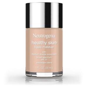 imageNeutrogena Healthy Skin Liquid Makeup Foundation with Broad Spectrum SPF 20 Sunscreen Medium Coverage Foundation with Nourishing ProVitamin B5 Chestnut 135 1 fl oz90 Warm Beige