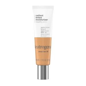 imageNeutrogena Healthy Skin Radiant Tinted Facial Moisturizer with Broad Spectrum SPF 30 Sunscreen Vitamins A C ampamp E Lightweight Sheer ampamp OilFree Coverage Sheer Fair 20 11 fl ozSheer Tan 30
