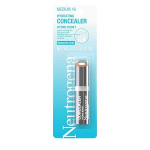 imageNeutrogena Hydro Boost Hydrating Concealer Stick for Dry Skin OilFree Lightweight NonGreasy and NonComedogenic CoverUp Makeup with Hyaluronic Acid 40 Medium 012 Oz40Medium