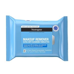 imageNeutrogena Makeup Remover Facial Cleansing Towelettes Daily Face Wipes to Remove Dirt Oil Makeup ampamp Waterproof Mascara Gentle AlcoholFree 25 ct