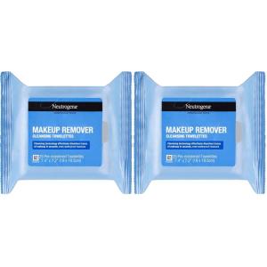 imageNeutrogena Makeup Remover Wipes Daily Facial Cleanser Towelettes Gently Removes Oil ampamp Makeup AlcoholFree Makeup Wipes 25 ct25 Count Pack of 2