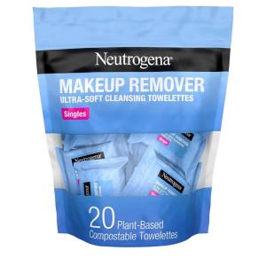 imageNeutrogena Makeup Remover Wipes Singles Individually Wrapped Face Wipes Daily Facial Cleanser Towelettes Gently Removes Oil ampamp Makeup AlcoholFree Makeup Wipes 20 ct20ct Original Singles Pack of 1