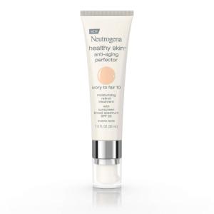 imageNeutrogena Retinol Treatment ampamp Tinted Facial Moisturizer Healthy Skin AntiAging Perfector Broad Spectrum SPF 20 Sunscreen ampamp Titanium Dioxide Blendable Sheer Coverage 40 Neutral to Tan 1 fl Oz10 Ivory Fair