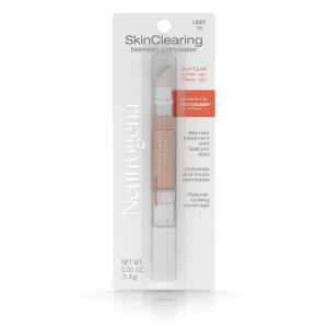 imageNeutrogena SkinClearing Blemish Concealer Face Makeup with Salicylic Acid Acne Medicine NonComedogenic and OilFree Concealer Helps Cover Treat ampamp Prevent Breakouts Medium 1505 oz10 Light