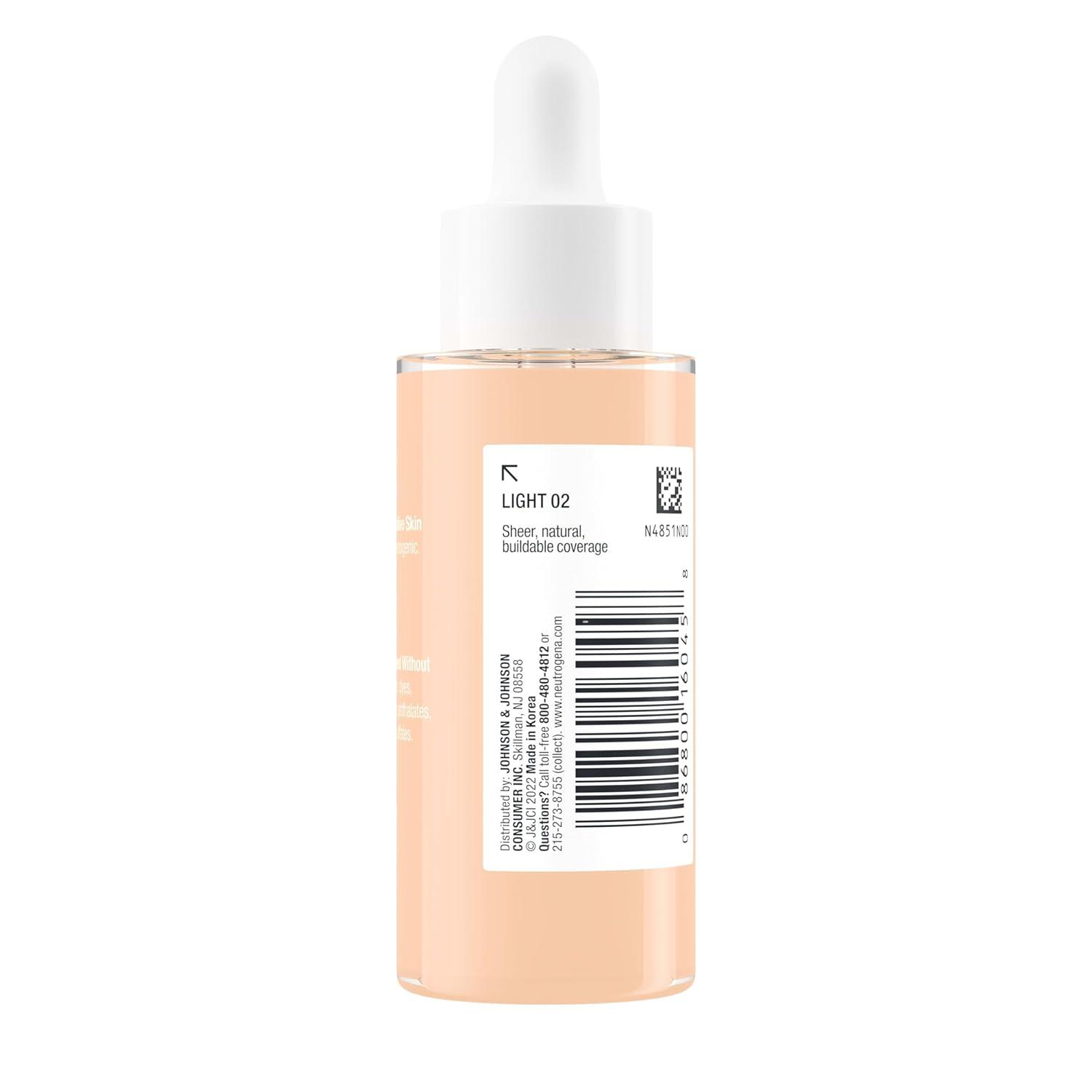 imageNeutrogena Healthy Skin Sensitive Skin Serum Foundation with ProVitamin B5 Color Correcting ampamp Pore Minimizing Liquid Foundation ampamp Face Serum Buildable Coverage Medium 03 1 oz102 Light