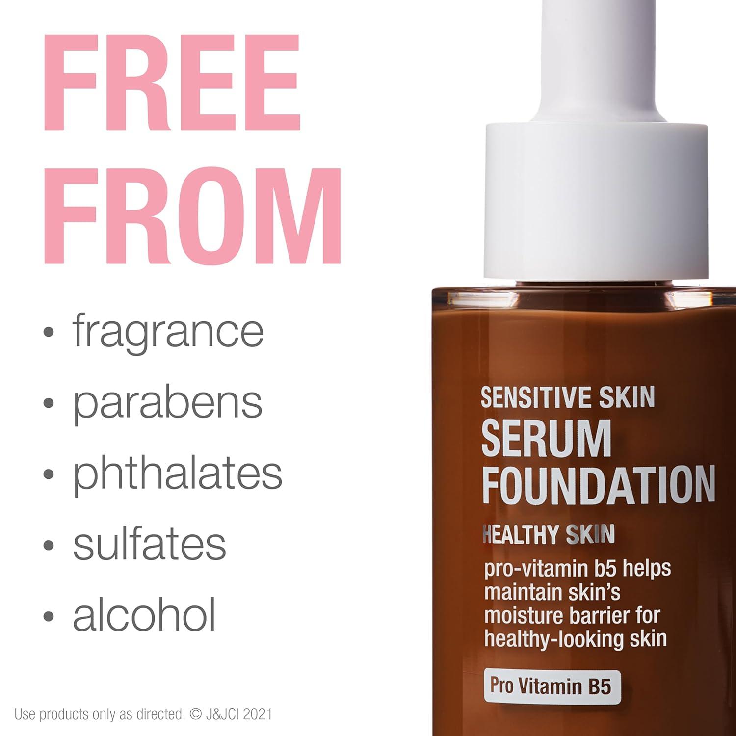 imageNeutrogena Healthy Skin Sensitive Skin Serum Foundation with ProVitamin B5 Color Correcting ampamp Pore Minimizing Liquid Foundation ampamp Face Serum Buildable Coverage Medium 03 1 oz503 Deep