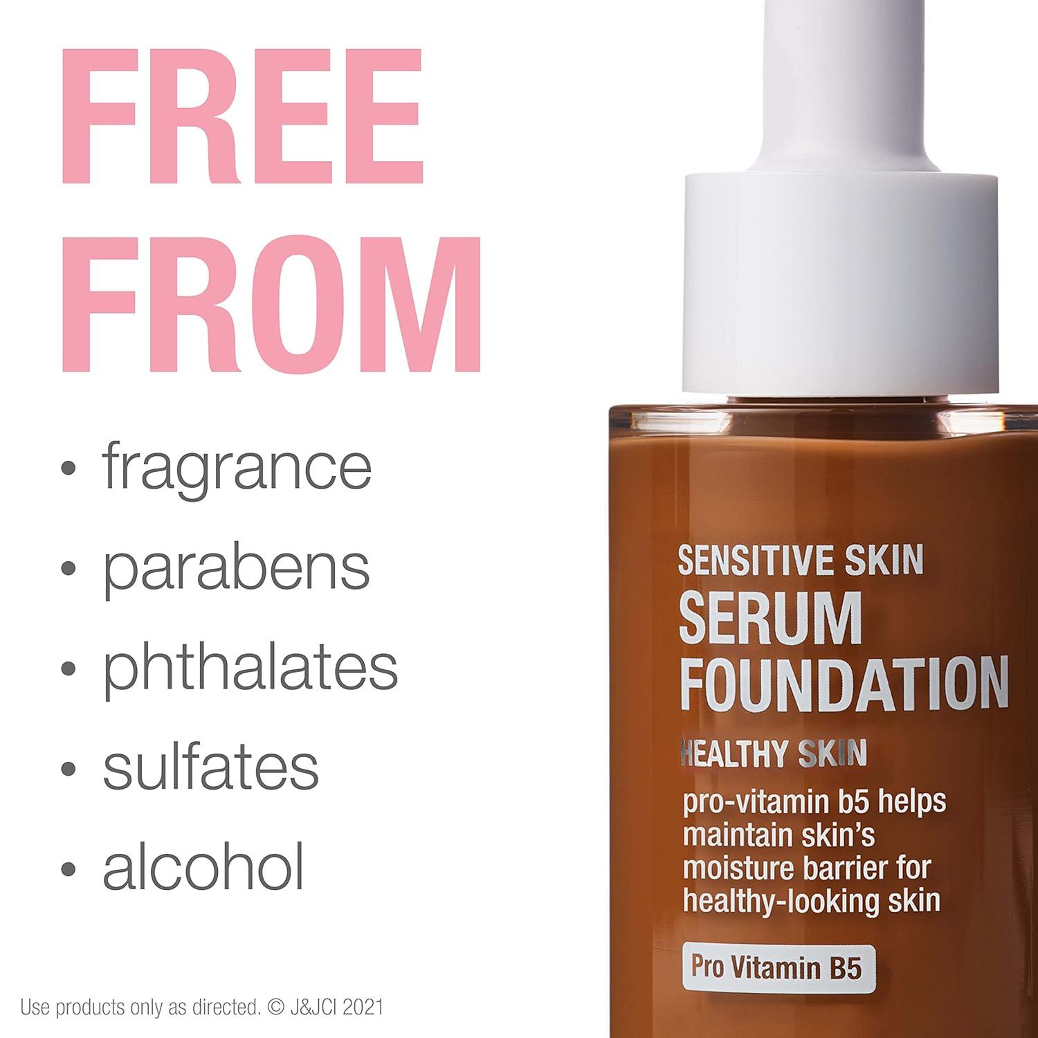 imageNeutrogena Healthy Skin Sensitive Skin Serum Foundation with ProVitamin B5 Color Correcting ampamp Pore Minimizing Liquid Foundation ampamp Face Serum Buildable Coverage Medium 03 1 oz502 Deep