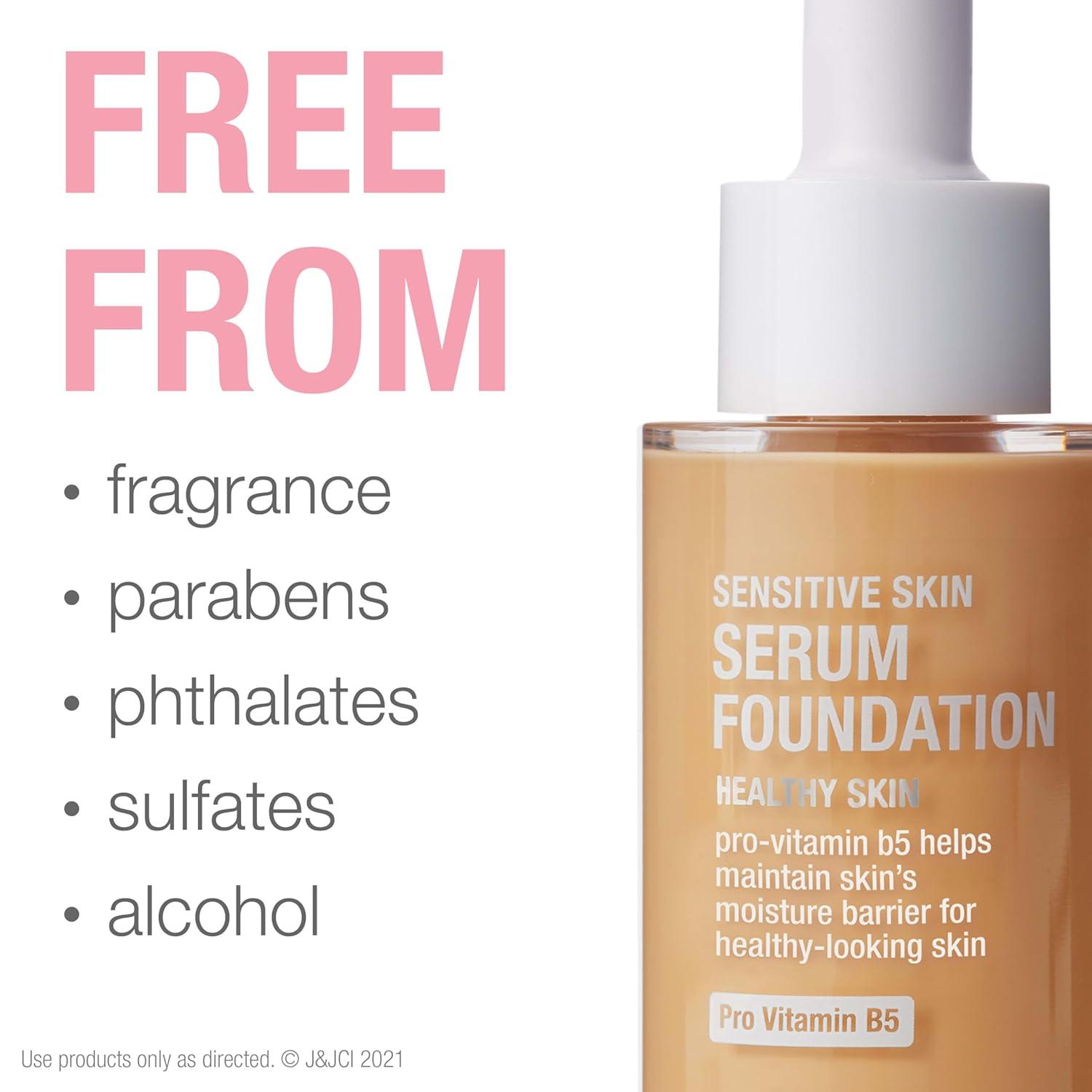 imageNeutrogena Healthy Skin Sensitive Skin Serum Foundation with ProVitamin B5 Color Correcting ampamp Pore Minimizing Liquid Foundation ampamp Face Serum Buildable Coverage Medium 03 1 oz302 Medium