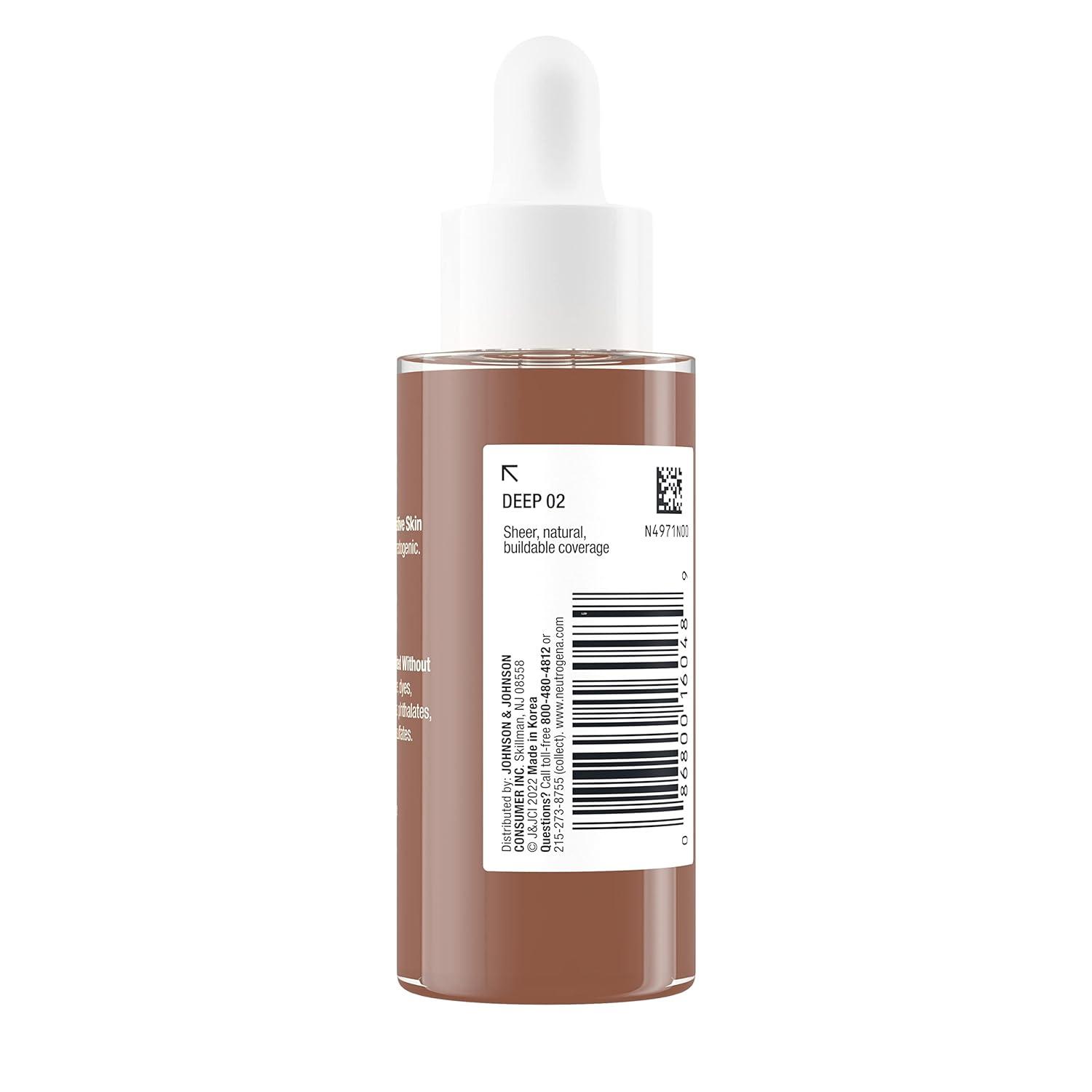 imageNeutrogena Healthy Skin Sensitive Skin Serum Foundation with ProVitamin B5 Color Correcting ampamp Pore Minimizing Liquid Foundation ampamp Face Serum Buildable Coverage Medium 03 1 oz502 Deep