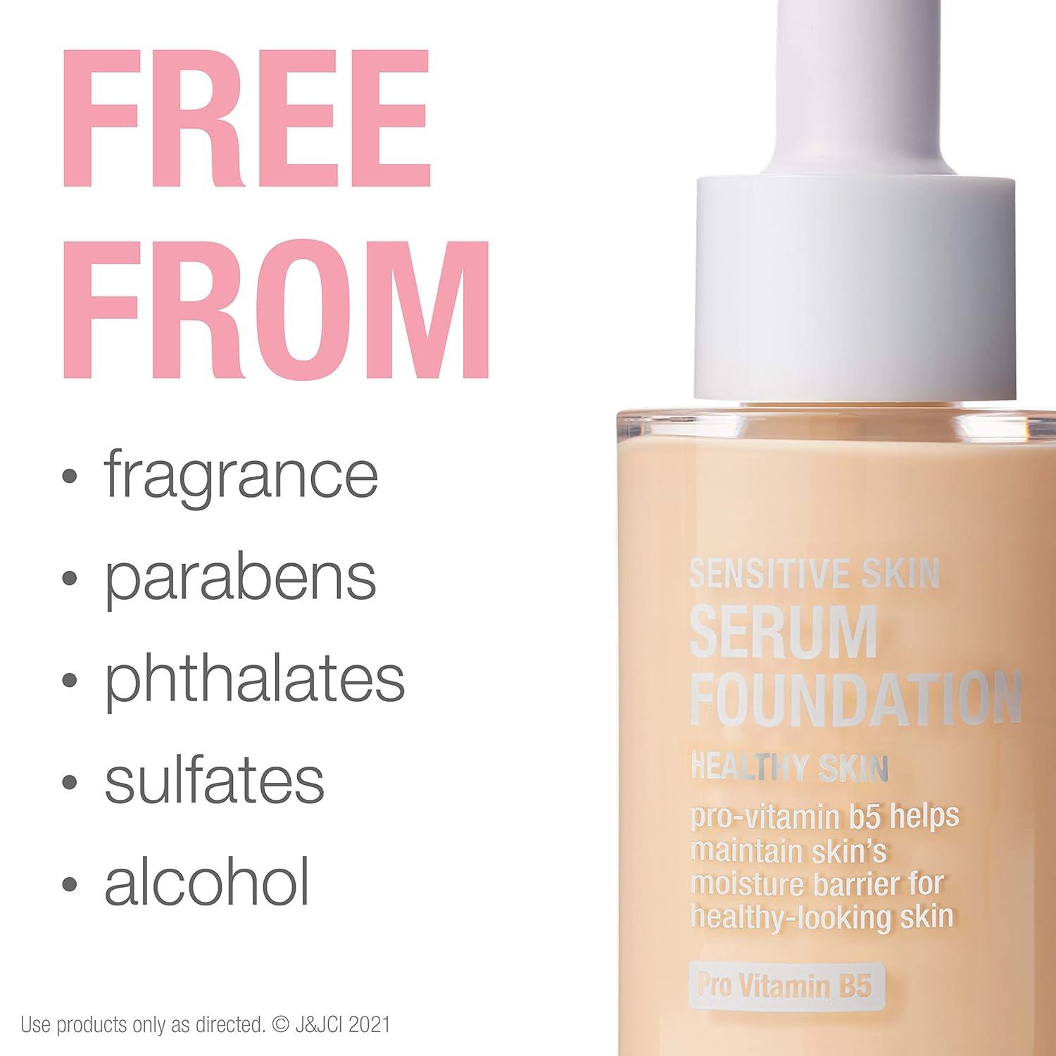 imageNeutrogena Healthy Skin Sensitive Skin Serum Foundation with ProVitamin B5 Color Correcting ampamp Pore Minimizing Liquid Foundation ampamp Face Serum Buildable Coverage Medium 03 1 oz102 Light