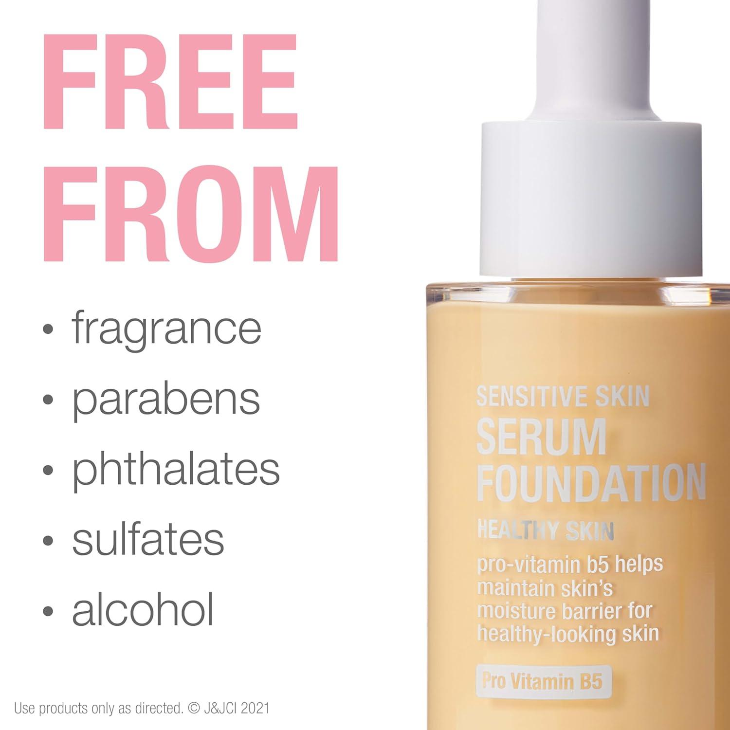 imageNeutrogena Healthy Skin Sensitive Skin Serum Foundation with ProVitamin B5 Color Correcting ampamp Pore Minimizing Liquid Foundation ampamp Face Serum Buildable Coverage Medium 03 1 oz103 Light