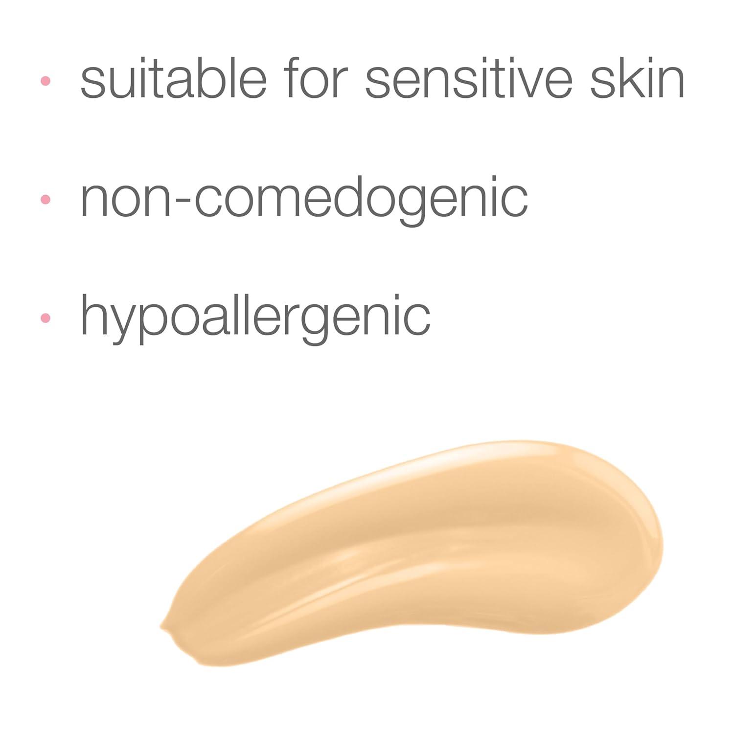 imageNeutrogena Healthy Skin Sensitive Skin Serum Foundation with ProVitamin B5 Color Correcting ampamp Pore Minimizing Liquid Foundation ampamp Face Serum Buildable Coverage Medium 03 1 oz103 Light