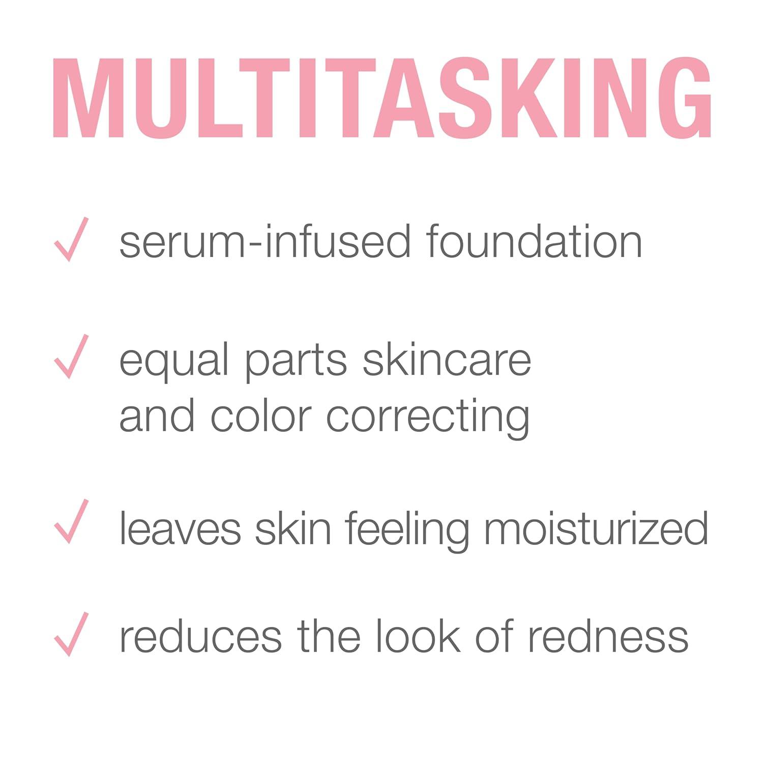 imageNeutrogena Healthy Skin Sensitive Skin Serum Foundation with ProVitamin B5 Color Correcting ampamp Pore Minimizing Liquid Foundation ampamp Face Serum Buildable Coverage Medium 03 1 oz503 Deep