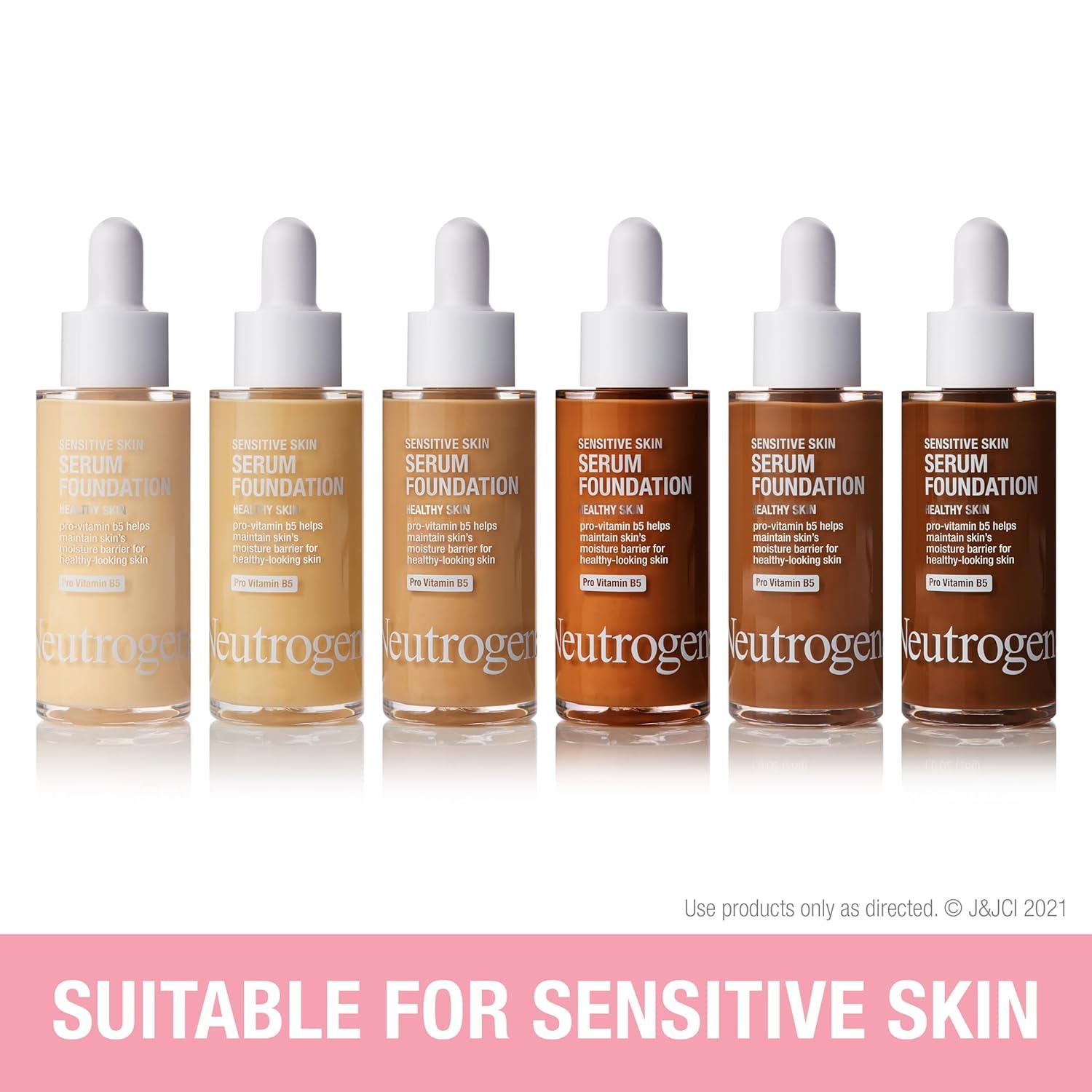 imageNeutrogena Healthy Skin Sensitive Skin Serum Foundation with ProVitamin B5 Color Correcting ampamp Pore Minimizing Liquid Foundation ampamp Face Serum Buildable Coverage Medium 03 1 oz402 MediumDeep