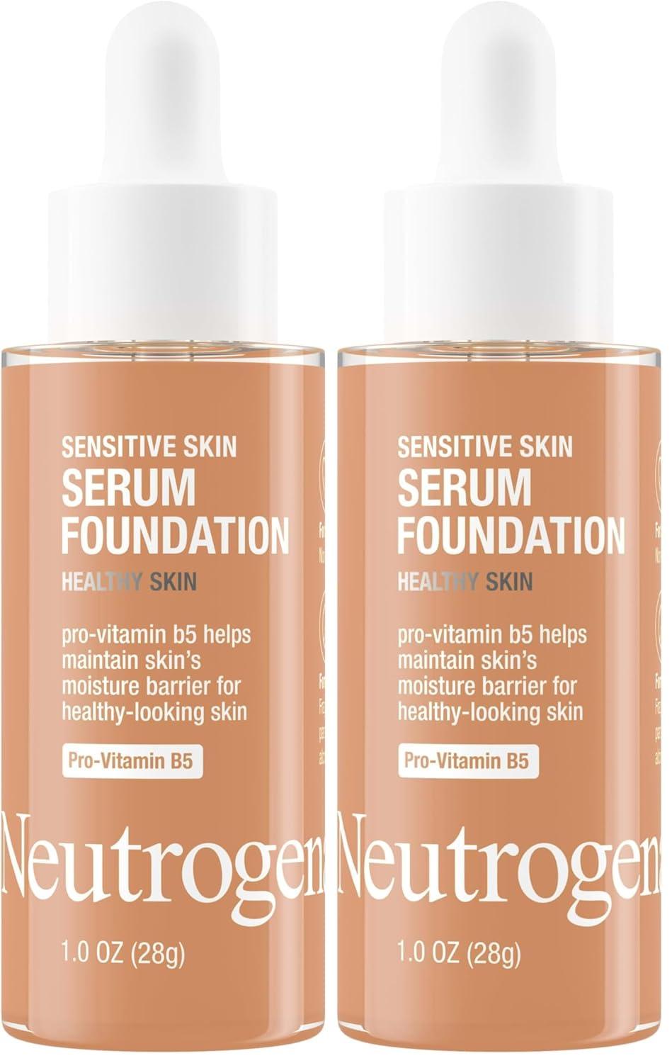 imageNeutrogena Healthy Skin Sensitive Skin Serum Foundation with ProVitamin B5 Color Correcting ampamp Pore Minimizing Liquid Foundation ampamp Face Serum Buildable Coverage Medium 03 1 oz401 MediumDeep