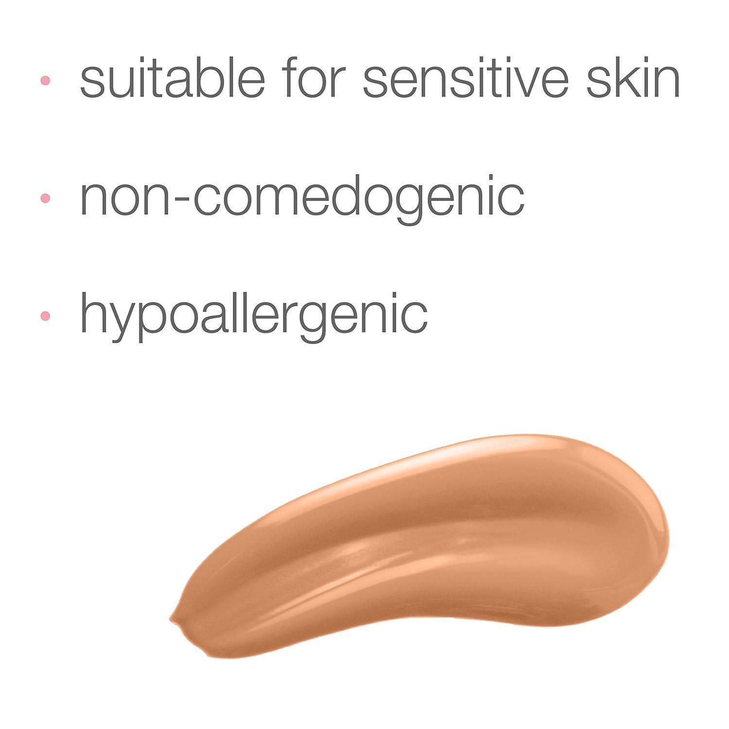 imageNeutrogena Healthy Skin Sensitive Skin Serum Foundation with ProVitamin B5 Color Correcting ampamp Pore Minimizing Liquid Foundation ampamp Face Serum Buildable Coverage Medium 03 1 oz401 MediumDeep