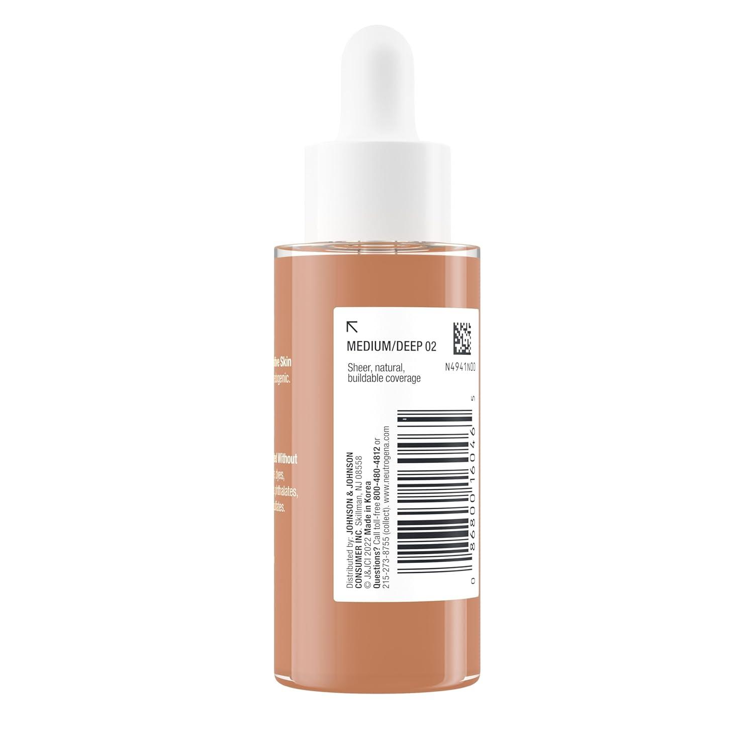 imageNeutrogena Healthy Skin Sensitive Skin Serum Foundation with ProVitamin B5 Color Correcting ampamp Pore Minimizing Liquid Foundation ampamp Face Serum Buildable Coverage Medium 03 1 oz402 MediumDeep