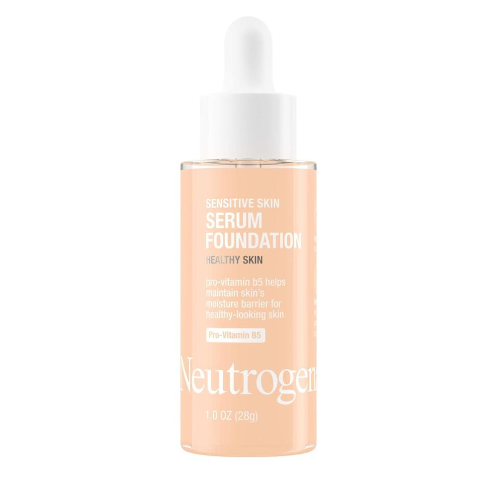 imageNeutrogena Healthy Skin Sensitive Skin Serum Foundation with ProVitamin B5 Color Correcting ampamp Pore Minimizing Liquid Foundation ampamp Face Serum Buildable Coverage Medium 03 1 oz102 Light