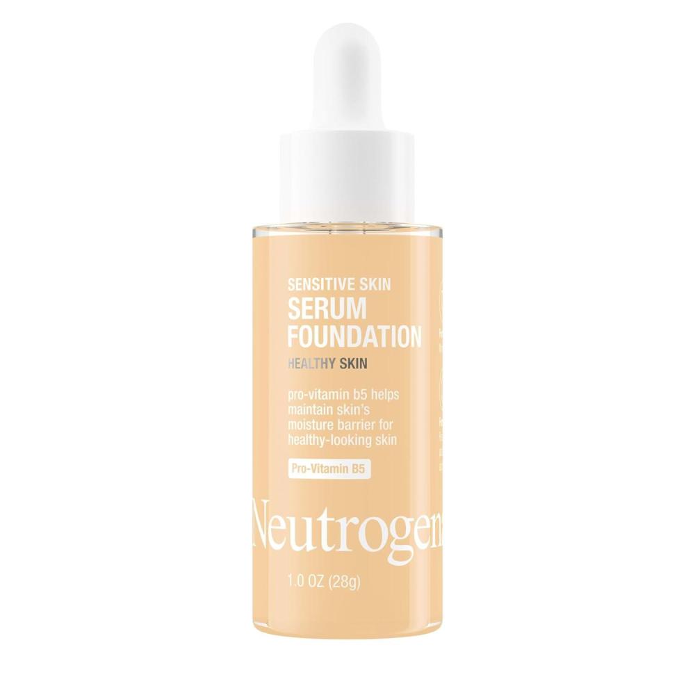 imageNeutrogena Healthy Skin Sensitive Skin Serum Foundation with ProVitamin B5 Color Correcting ampamp Pore Minimizing Liquid Foundation ampamp Face Serum Buildable Coverage Medium 03 1 oz103 Light