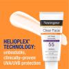 imageNeutrogena Clear Face Sunscreen Lotion for AcneProne Skin Broad Spectrum SPF 30 Facial Sunscreen for Oily Skin Fragrance ampamp OxybenzoneFree Water Resistant 3 fl ozSPF 55