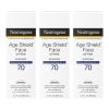 imageNeutrogena Age Shield Face OilFree Sunscreen Lotion with Broad Spectrum SPF 70 NonComedogenic Moisturizing Sunscreen to Help Prevent Signs of Aging PABAFree 3 fl oz Pack of 3