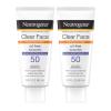 imageNeutrogena Clear Face Sunscreen Lotion for AcneProne Skin Broad Spectrum SPF 50 Facial Sunscreen for Oily Skin Oil Fragrance ampamp OxybenzoneFree Water Resistant Sunscreen Twin Pack 2 x 3 fl oz