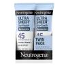 imageNeutrogena Ultra Sheer DryTouch Sunscreen For Face ampamp Body SPF 45 Broad Spectrum UVAUVB Protection Lightweight Water Resistant ampamp NonGreasy Travel Size Sunscreen 3 fl oz 2 pack3 Fl Oz Pack of 2