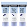 imageNeutrogena Ultra Sheer DryTouch Sunscreen For Face ampamp Body SPF 70 Broad Spectrum UVAUVB Protection Lightweight Water Resistant ampamp NonGreasy Travel Size Sunscreen 3 fl oz Pack of 3