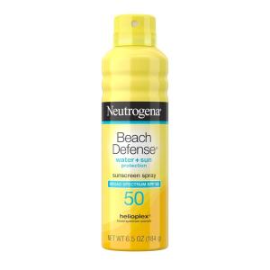 imageNeutrogena Beach Defense Sunscreen Spray SPF 50 Hawaii Reef Act 104 Compliant Octinoxate ampamp Oxybenzone Free Broad Spectrum Fast Absorbing ampamp Lightweight Face and Body Sunscreen 65 Oz