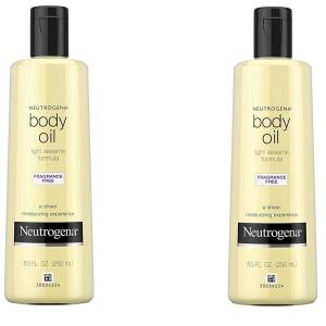 imageNeutrogena Body Oil Light Sesame Formula 85 fl oz Fragrance Free Radiant Glow Moisturizer for Dry Skin and Massage Oil with Sesame Oil Bath ampamp Shower Oil For Smooth and Hydrated Skin85 Fl Oz Pack of 2