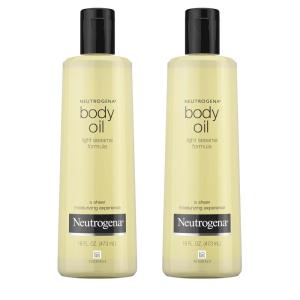 imageNeutrogena Body Oil Light Sesame Formula Twin Pack of 16 fl oz Radiant Glow Moisturizer for Dry Skin Bath ampamp Shower Oil For Smooth and Hydrated Skin16 Fl Oz Pack of 2