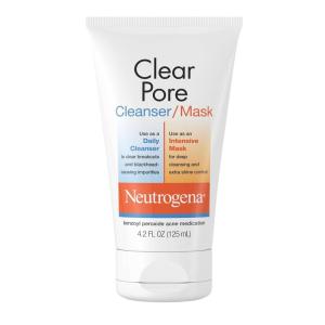 imageNeutrogena Clear Pore 2 in 1 Facial CleanserFace Mask with Kaolin ampamp Bentonite Clay ampamp 35 Benzoyl Peroxide Acne Treatment Medication Daily Face Wash ampamp Shine Control Clay Mask 42 fl oz 3 Pack
