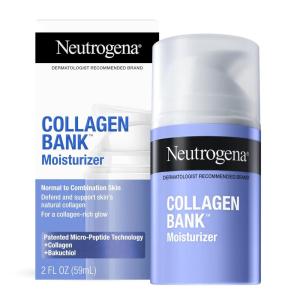 imageNeutrogena Collagen Bank Face Moisturizer Daily AntiAging Face ampamp Neck Firming Collagen Cream Bakuchiol ampamp MicroPeptides Face Lotion Support Skins Natural Collagen for Visibly Plump Skin 2 floz2 Fl Oz Pack of 1