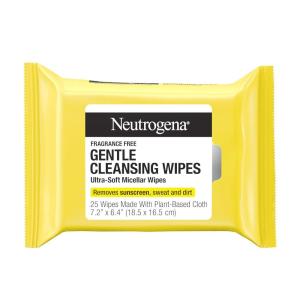 imageNeutrogena Gentle Facial Cleansing Wipes UltraSoft Micellar Cleansing Wipes for Effortless Cleansing Made Gentle Fragrance Free Face Wipes for Sensitive Skin Hypoallergenic 25 ct