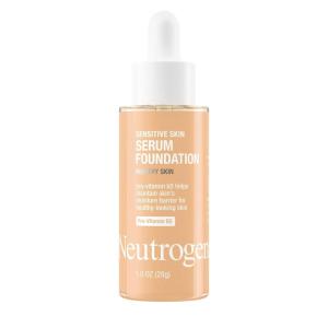 imageNeutrogena Healthy Skin Sensitive Skin Serum Foundation with ProVitamin B5 Color Correcting ampamp Pore Minimizing Liquid Foundation ampamp Face Serum Buildable Coverage Medium 03 1 oz203 LightMedium