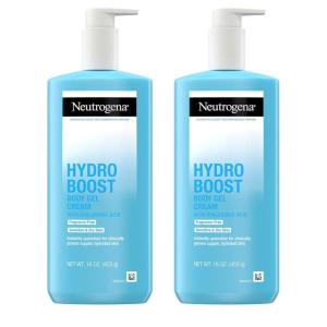 imageNeutrogena Hydro Boost Body Gel Cream Hydrating Body Lotion with Hyaluronic Acid for Sensitive Skin FragranceFree Hyaluronic Acid Moisturizer 16 oz 2 Pack