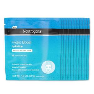 imageNeutrogena Hydro Boost Moisturizing ampamp Hydrating 100 Hydrogel Sheet Mask Face Mask for Dry Skin with Hyaluronic Acid Gentle ampamp NonComedogenic 1 oz 12 Pack1 Ounce Pack of 12