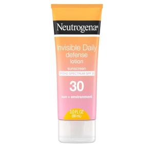 imageNeutrogena Invisible Daily Defense Sunscreen Lotion Broad Spectrum SPF 30 OxybenzoneFree ampamp WaterResistant Sun ampamp Environmental Aggressor Protection Antioxidant Complex 30 fl oz