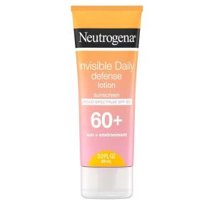 imageNeutrogena Invisible Daily Sunscreen Lotion Broad Spectrum SPF 60 OxybenzoneFree ampamp WaterResistant Sun or Environmental Aggressor Protection Antioxidant 3 Fl Oz Pack of 1