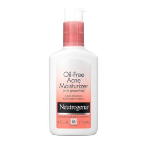 imageNeutrogena Oil Free Acne Moisturizer 5 Salicylic Acid Acne Treatment Pink Grapefruit Face Lotion for Breakouts NonGreasy ampamp NonComedogenic 4 fl oz