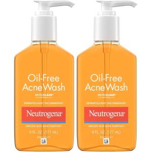 imageNeutrogena OilFree Acne Face Wash Breakout Prone Skin Facial Cleanser with 2 Salicylic Acid Acne Treatment for Face 91 fl oz6 Fl Oz Pack of 2