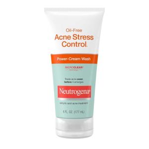 imageNeutrogena OilFree Acne Stress Control PowerCream Face Wash with 2 Salicylic Acid Acne Treatment Medication Soothing Daily Acne Facial Cleanser for AcneProne Skin Care 6 fl oz 3 Pack