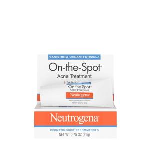 imageNeutrogena OnTheSpot Acne Spot Treatment Cream with 25 Benzoyl Peroxide Gentle Face Blemish Medicine for AcneProne Skin Vanishing Formula Clinically Proven Day1 Results 075Ounce Tube075 Ounce Pack of 1
