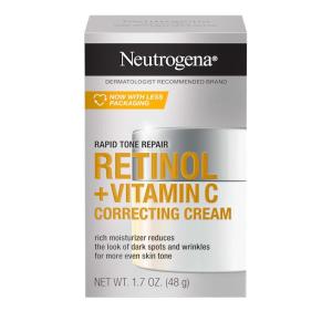 imageNeutrogena Retinol  Vitamin C Correcting Cream Rapid Tone Repair Face ampamp Neck Cream with Hyaluronic Acid for Dark Spots Fine Lines ampamp Wrinkles 17 ozCorrecting Cream