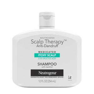 imageNeutrogena Scalp Therapy AntiDandruff Shampoo for Itchy Scalp 25 salicylic acid with Peppermint Fragrance 12 fl oz