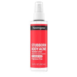 imageNeutrogena Stubborn Body Acne Spray With Salicylic Acid FragranceFree Spray Acne Treatment to Clear ampamp Help Prevent Acne Ideal for Chest ampamp Back Breakouts 2 Salicylic Acid 55 fl oz