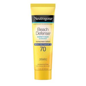 imageNeutrogena Sunscreen Lotion Beach Defense SPF 70 Face ampamp Body Sunscreen Broad Spectrum Fast Absorbing 67 Fl Oz Water Resistant 80 Min OilFree Oxybenzone ampamp Octinoxate FreeSPF 70